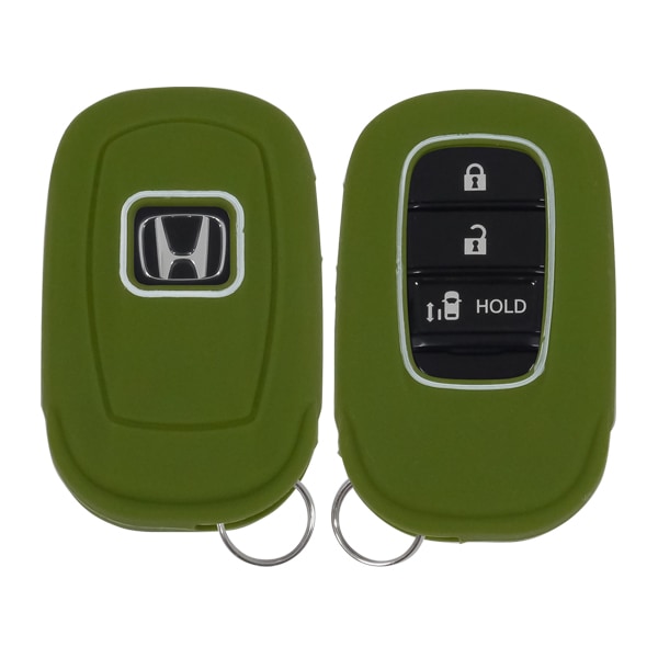シリコンキーカバー キーレスカバー リモコンカバー キーケース オリーブグリーン ホンダ N-BOX | N-BOXカスタム | ZR-V | ステップワゴン エアー RP系 | ステップワゴン スパーダ RP系 | ヴェゼル RV系 | シビックハッチバック FL1 等 汎用