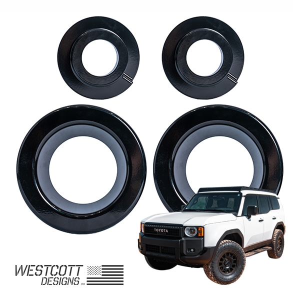 【WESTCOTT DESIGNS 正規品】プリロードリフトキット リフトアップキット ブラックアルマイト フロント 2.5インチアップ リア 0.75インチアップ フロント リア 1台分 トヨタ ランドクルーザー 250 ランクル 250系