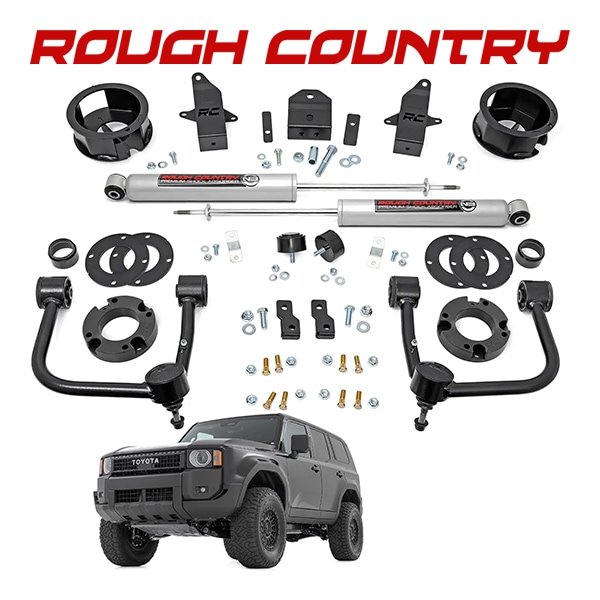 【ROUGH COUNTRY 正規品】リフトアップキット 3.5インチアップ ショックアブソーバー 交換パーツ一式 フロント リア 1台分 トヨタ ランドクルーザー 250 ランクル 250系