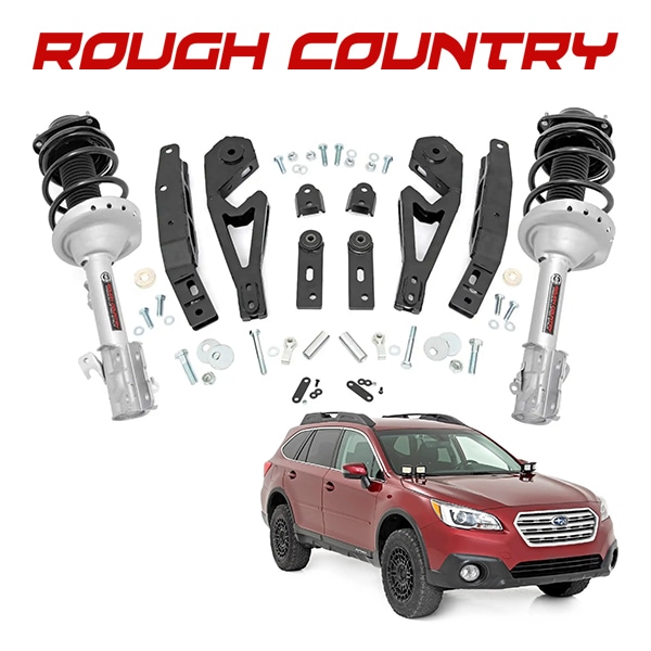 【ROUGH COUNTRY 正規品】リフトアップキット 2インチアップ 90631 ストラットエクステンション 交換パーツ一式 フロント リア 1台分 スバル レガシィ アウトバック BS系