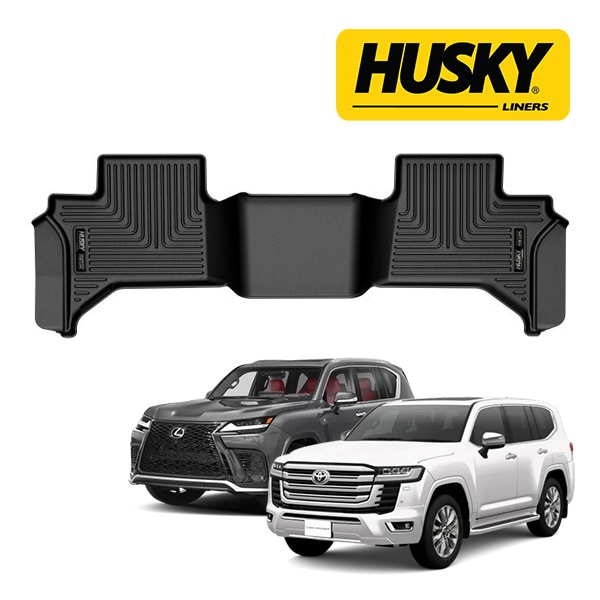 【HUSKY LINERS 正規品】X-act Contour オールウェザーフロアマット ラバーマット ブラック 50881 リア 2列目 後部座席 セカンドシート トヨタ ランドクルーザー ランクル 300系 | レクサス LX600 300系 ハスキーライナーズ