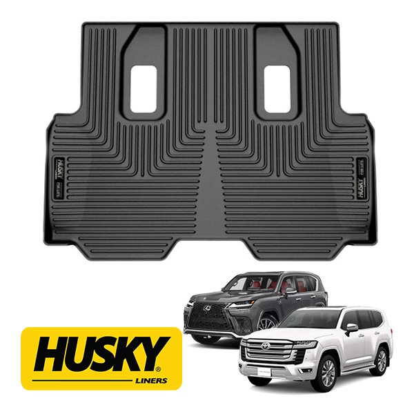 【HUSKY LINERS 正規品】X-act Contour オールウェザーフロアマット ラバーマット ブラック 50891 リア 3列目 サードシート トヨタ ランドクルーザー ランクル 300系 | レクサス LX600 300系 ハスキーライナーズ