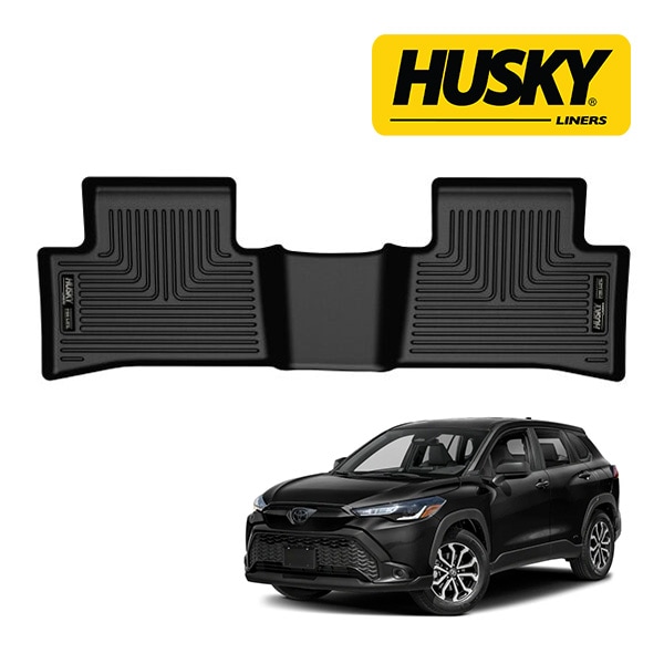 【HUSKY LINERS 正規品】X-act Contour オールウェザーフロアマット ラバーマット ブラック 50711 リア 2列目 後部座席 セカンドシート トヨタ カローラクロス 10系 ハスキーライナーズ