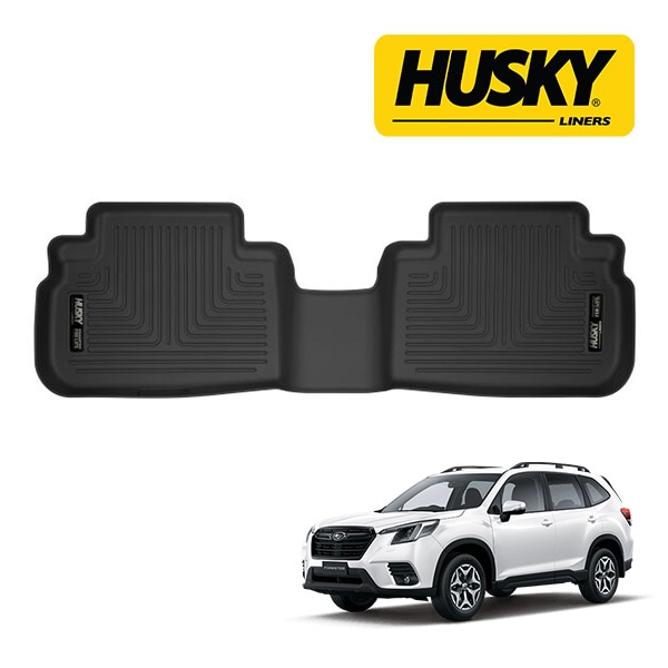 【HUSKY LINERS 正規品】X-act Contour オールウェザーフロアマット ラバーマット ブラック 54741 リア 2列目 後部座席 セカンドシート スバル フォレスター SK系 ハスキーライナーズ