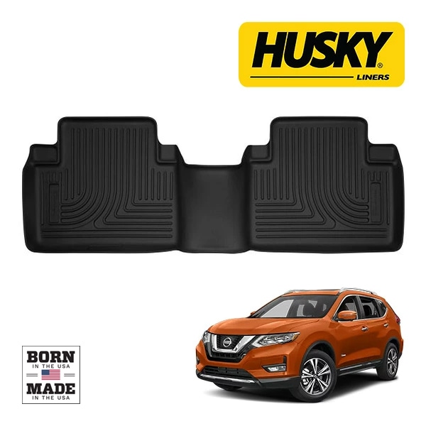 【HUSKY LINERS 正規品】X-act Contour オールウェザーフロアマット ラバーマット ブラック 52481 リア 2列目 後部座席 セカンドシート 日産 エクストレイル T32 ハスキーライナーズ
