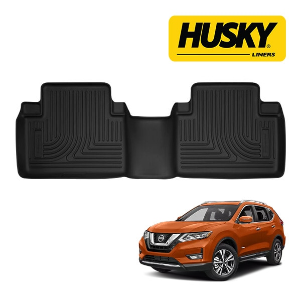 【HUSKY LINERS 正規品】X-act Contour オールウェザーフロアマット ラバーマット ブラック 52481 リア 2列目 後部座席 セカンドシート 日産 エクストレイル T32 ハスキーライナーズ