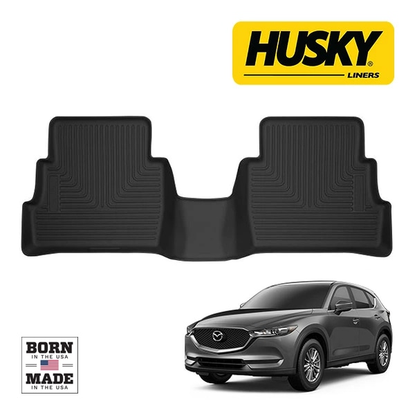 【HUSKY LINERS 正規品】X-act Contour オールウェザーフロアマット ラバーマット ブラック 52861 リア 2列目 後部座席 セカンドシート マツダ CX-5 KF系 前期/後期 ハスキーライナーズ