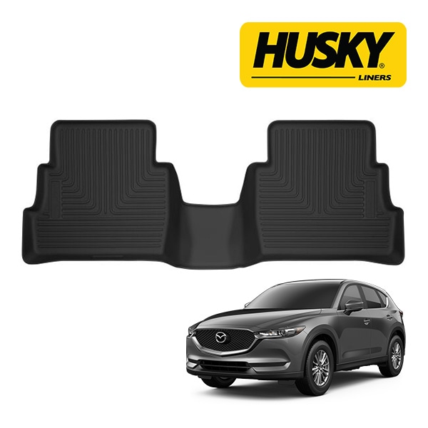 【HUSKY LINERS 正規品】X-act Contour オールウェザーフロアマット ラバーマット ブラック 52861 リア 2列目 後部座席 セカンドシート マツダ CX-5 KF系 前期/後期 ハスキーライナーズ