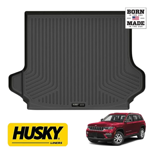 【HUSKY LINERS 正規品】WETHERBEATER オールウェザー リア カーゴライナー ラゲッジマット カーゴマット カーゴプロテクター ブラック 20431 22y- ジープ グランドチェロキー WL ハスキーライナーズ