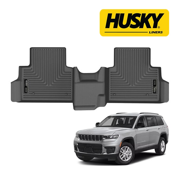 【HUSKY LINERS 正規品】X-act Contour オールウェザーフロアマット ラバーマット ブラック 51431 リア 2列目 後部座席 セカンドシート 21y- ジープ グランドチェロキー L WL ハスキーライナーズ