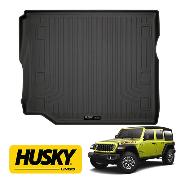 【HUSKY LINERS 正規品】WETHERBEATER オールウェザー リア カーゴライナー ラゲッジマット カーゴマット カーゴプロテクター ブラック 20741 ジープ JL ラングラー 4ドア車 サブウーファー付き車用 ハスキーライナーズ