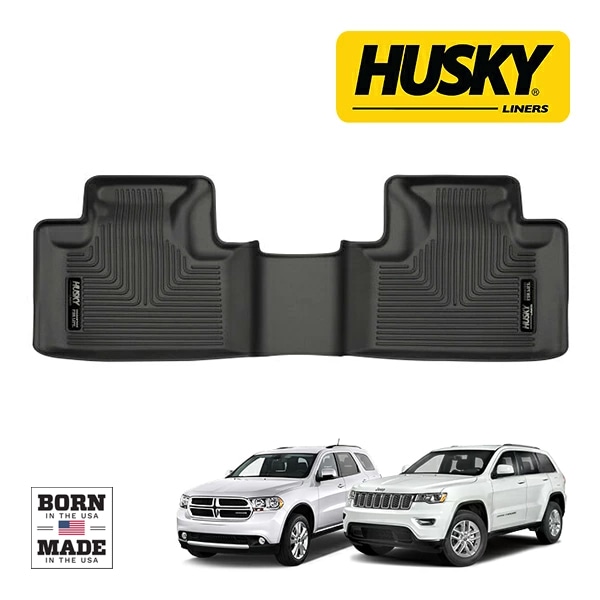 【HUSKY LINERS 正規品】X-act Contour オールウェザーフロアマット ラバーマット ブラック 53661 リア 2列目 後部座席 セカンドシート 11-21y ジープ グランドチェロキー | 11y- ダッジ デュランゴ ハスキーライナーズ