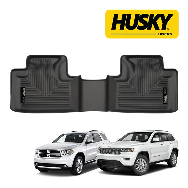【HUSKY LINERS 正規品】X-act Contour オールウェザーフロアマット ラバーマット ブラック 53661 リア 2列目 後部座席 セカンドシート 11-21y ジープ グランドチェロキー | 11y- ダッジ デュランゴ ハスキーライナーズ