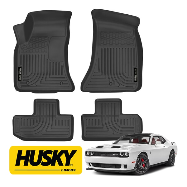 【HUSKY LINERS 正規品】X-act Contour オールウェザーフロアマット ラバーマット ブラック 99171 フロント&リア 左右分セット 16-23y ダッジ チャレンジャー ハスキーライナーズ
