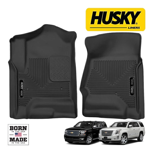 【HUSKY LINERS 正規品】X-act Contour オールウェザーフロアマット ラバーマット ブラック 53111 フロント 1列目 左右分セット 15-20y キャデラック エスカレード | 15-20y シボレー サバーバン タホ | 15-20y GMC ユーコン ハスキーライナーズ