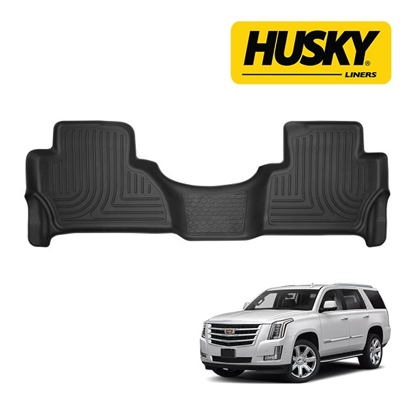 【HUSKY LINERS 正規品】X-act Contour オールウェザーフロアマット ラバーマット ブラック 53181 リア 2列目 後部座席 セカンドシート 15-20y キャデラック エスカレード ハスキーライナーズ