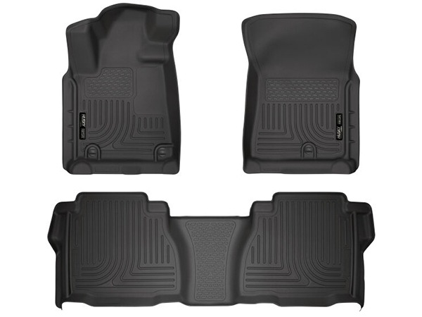 【HUSKY LINERS 正規品】WEATHERBEATER オールウェザーフロアマット ラバーマット ブラック 99581 フロント&リア 左右分セット 14-21y トヨタ タンドラ クルーマックス ハスキーライナーズ