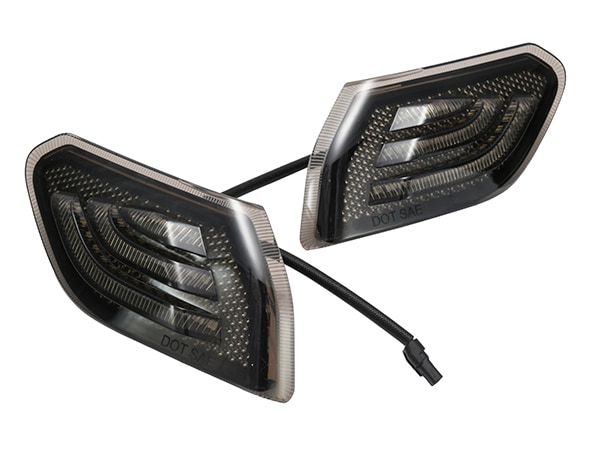 【AUTO SPEED AUTO PARTS 正規品】スモーク LED サイドマーカー コーナーランプ AS-AC-JL90256 1台分 2PCセット スモークレンズ オレンジ アンバー ジープ JL ラングラー | JT グラディエーター