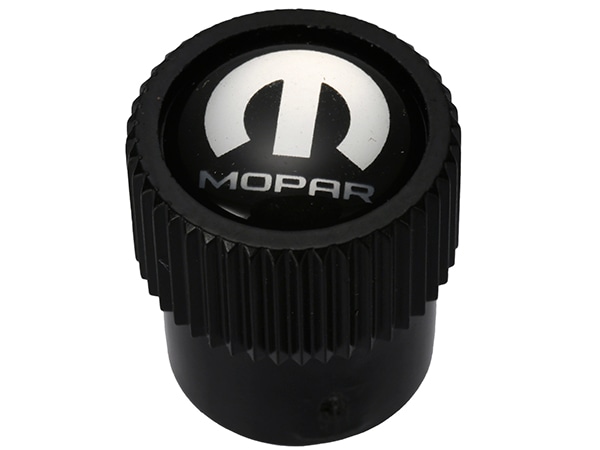 MOPAR純正 エアバルブキャップ 1台分 4個セット MOPARロゴ ブラック 樹脂製ステッカー クライスラー ダッジ ジープ 各種