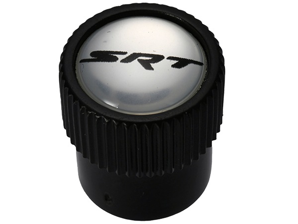 MOPAR純正 エアバルブキャップ 1台分 4個セット SRTロゴ ブラック 樹脂製ステッカー クライスラー ダッジ ジープ 各種