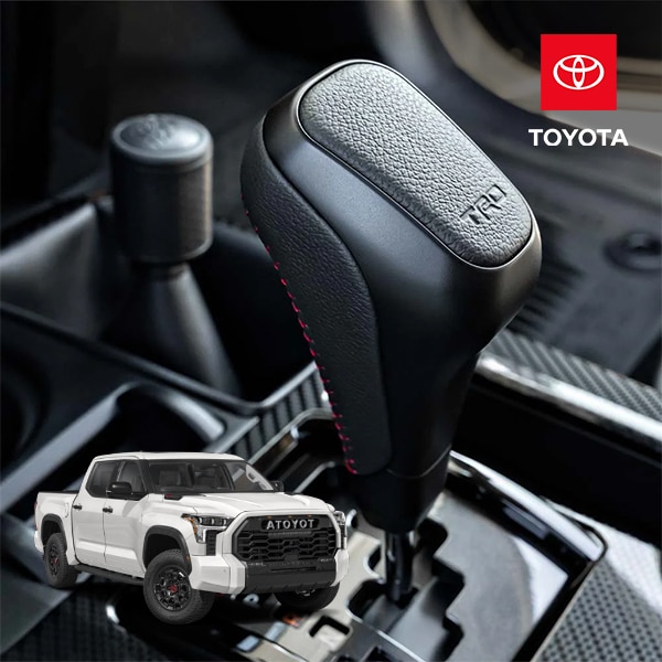 USトヨタ純正 TRD シフトノブ シフトレバー PTR57-34141-02 AT オートマ TRDロゴ入 合皮 ブラック TOYOTA 14-21y タンドラ AT車 | 15-24y 4ランナー AT車