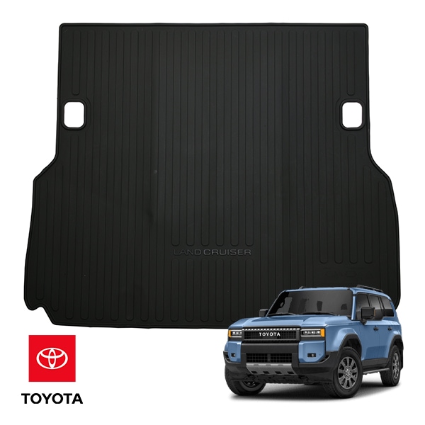 USトヨタ純正 リア カーゴプロテクター カーゴマット ラゲッジマット カーゴライナー ラバーマット 1台分 LAND CRUISERロゴ入 オールウェザー対応 TOYOTA ランドクルーザー 250 GDJ250W TRJ250W ランクル 250系 7人乗り車用