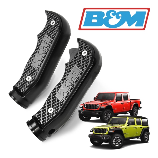 【B&M 正規品】マグナムグリップ トランスファーレバー シフトノブ セット 81103 シフトレバー AT オートマ CNC アルミニウム製 ブラックアルマイト仕上げ ジープ JL ラングラー | JT グラディエーター AT車用