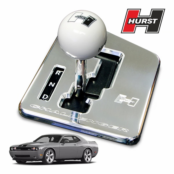 【Hurst 正規品】コンペティションスティックキット 5380403 シフトノブ シフトギア AT オートマ HURSTロゴ入 CNC アルミニウム製 ポリッシュ仕上げ クラシックホワイト 08-14y ダッジ チャレンジャー AT車用