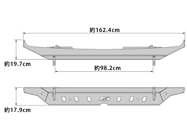 【MOTOBILT 正規品】CRUSHER リアバンパー MB1079 CNC加工 スチール製 重さ 約25kg ジープ JL ラングラー スペアタイヤ無し用