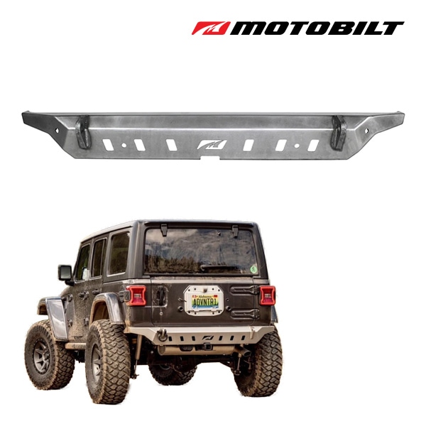 【MOTOBILT 正規品】CRUSHER リアバンパー MB1079 CNC加工 スチール製 重さ 約25kg ジープ JL ラングラー スペアタイヤ無し用