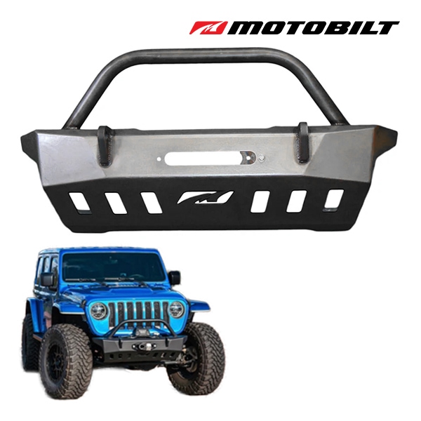 【MOTOBILT 正規品】CRUSHER フロントバンパー MB1078-B ブルバー付 CNC加工 スチール製 重さ 約31.7kg ジープ JL ラングラー | JT グラディエーター モトビルト