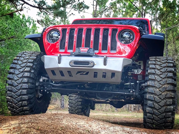 【MOTOBILT 正規品】CRUSHER フロントバンパー MB1078 CNC加工 スチール製 重さ 約31.7kg ジープ JL ラングラー | JT グラディエーター モトビルト