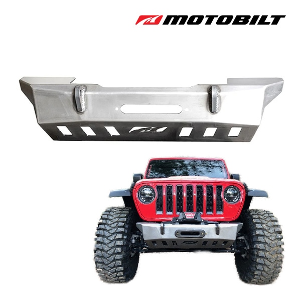 【MOTOBILT 正規品】CRUSHER フロントバンパー MB1078 CNC加工 スチール製 重さ 約31.7kg ジープ JL ラングラー | JT グラディエーター モトビルト