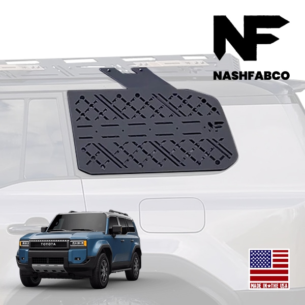 【NashFabCo 正規品】ルーフラック用 モールパネル 左右分セット ルーフキャリア ベースキャリア サイドパネル パウダーコート仕上げ マットブラック トヨタ ランドクルーザー 250 ランクル 250系 ルーフラック装着車用
