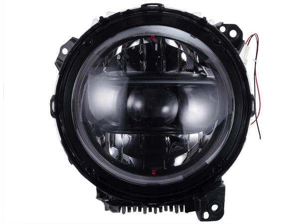 【DEPO 正規品】ジープ JL ラングラー | JT グラディエーター ヘッドライト ヘッドランプ LEDリング付 マットブラック 左右セット レベライザー付 Eマーク取得済 US仕様 カットライン 日本仕様 日本光軸 左側走行用 デポ