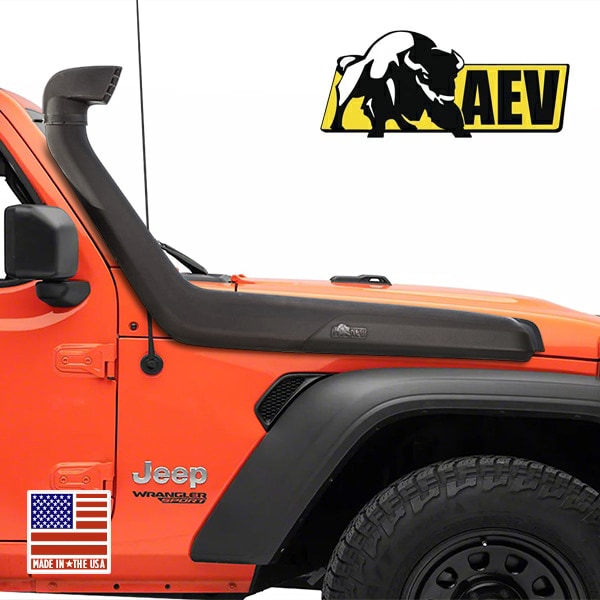 【AEV 正規品】シュノーケル エアインテークキット 40306510AC エアーインテーク 架橋ポリエチレン製 ジープ JL ラングラー 2.0L/3.6L/4xe | JT グラディエーター 2ドア/4ドア車用 左ハンドル/右ハンドル共通 ローフェンダー付き車用