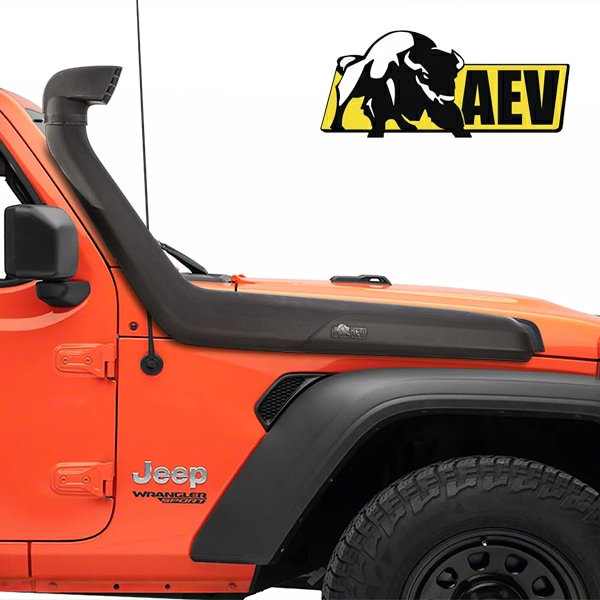 【AEV 正規品】シュノーケル エアインテークキット 40306510AC エアーインテーク 架橋ポリエチレン製 ジープ JL ラングラー 2.0L/3.6L/4xe | JT グラディエーター 2ドア/4ドア車用 左ハンドル/右ハンドル共通 ローフェンダー付き車用