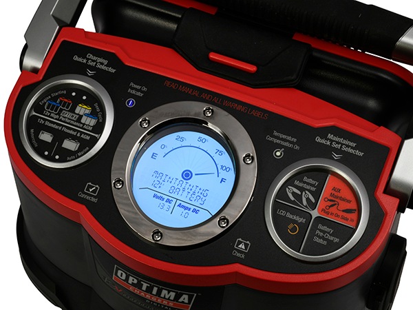 【OPTIMA 正規品】12V バッテリーチャージャー Digital 1200 AGM EFB対応 バッテリー充電器 内蔵温度検知機能あり スパーク防止 逆極性保護 8段階充電プログラム 12V鉛蓄電池 充電最大160Ah オプティマ