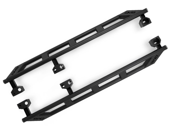 【DV8 OFFROAD 正規品】FS-15シリーズ ロックスライダー サイドステップ SRJL-07 1台分 左右セット DV8ロゴ入 スチール製 ブラックパウダーコート仕上げ ジープ JL ラングラー 4ドア車用