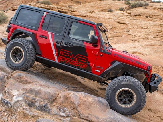 【DV8 OFFROAD 正規品】ボートサイド ロックスライダー SRJL-01 1台分 左右セット DV8ロゴ入 スチール製 パウダーコート仕上げ ジープ JL ラングラー 4ドア車用 4xe ルビコン392含む