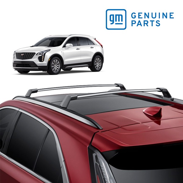 GM純正 ルーフクロスレール ルーフラック クロスバー フロント リア 1台分 2本セット 84486224 ルーフキャリア ベースキャリア ルーフバー フット 18y- キャデラック XT4