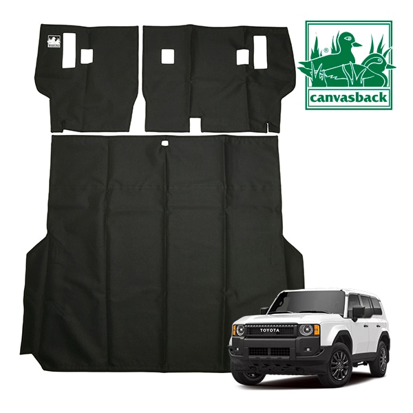 【canvasback 正規品】リア カーゴライナー ラゲッジマット カーゴマット トランクマット ブラック ポリエステル製 セカンドシート サードシート カーゴスペース トヨタ ランドクルーザー 250 ランクル 250系 7人乗り車用 キャンバスバック
