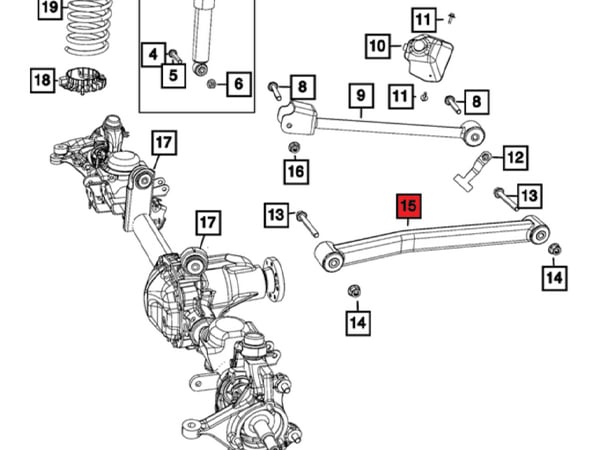 MOPAR純正 フロントロア コントロールアーム 68322798 ジープ JL ラングラー | JT グラディエーター 2-3.5インチリフトアップ車用 モパー