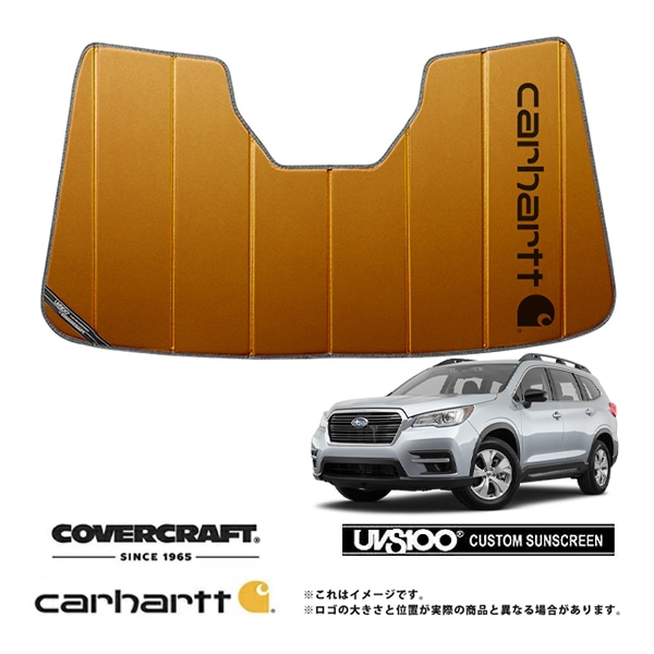 【CoverCraft 正規品】専用設計 サンシェード ブロンズ 吸盤不要 折りたたみ式 スバル アセント Carhartt カーハートコラボ仕様 カバークラフト［真夏もへたらない3層構造で断熱効果抜群］