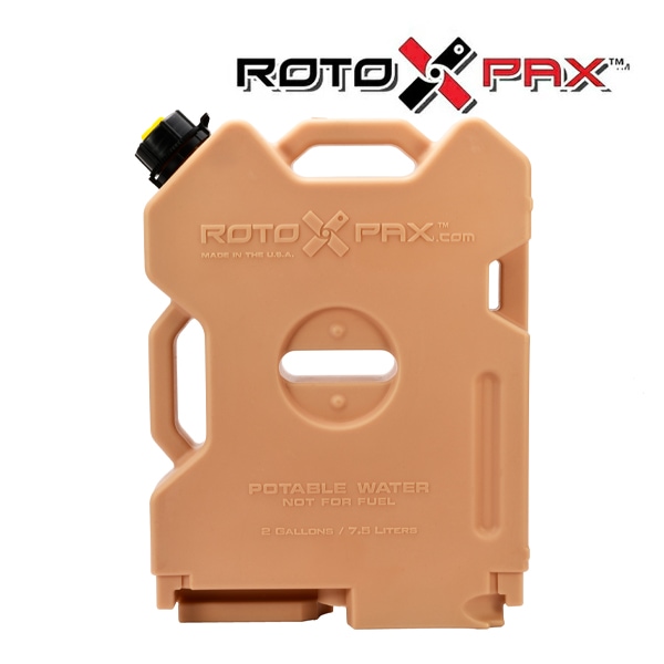 【RotopaX 正規品】ウォーターパック コンテナ 2ガロン 7.5L タン RX-2TAN サイズ 高さ45cm×幅33.5cm×厚7.8cm 汎用 ロトパックス