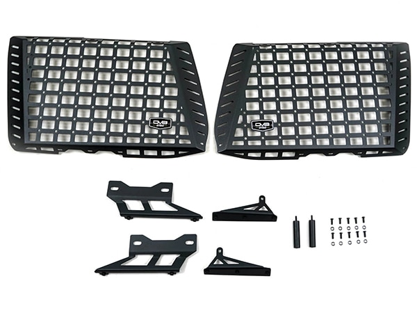 【DV8 OFFROAD 正規品】リアウインドウポケット モールパネル MPT4-01 左右分セット DV8ロゴ入 マットブラック スチール製 パウダーコート仕上げ トヨタ ランドクルーザー 250 ランクル 250系 | Lexus GX 550