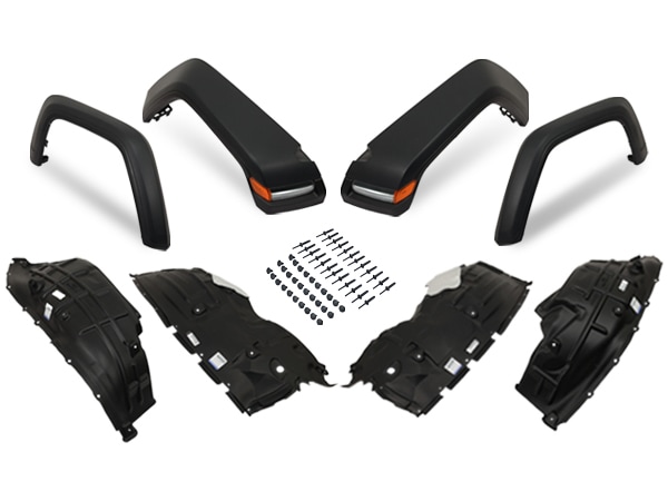 MOPAR純正 ハイトップフェンダーキット テクスチャー 1台分 フロント リア 左右セット LED仕様 北米ルビコン仕様 RUBICON ジープ JT グラディエーター