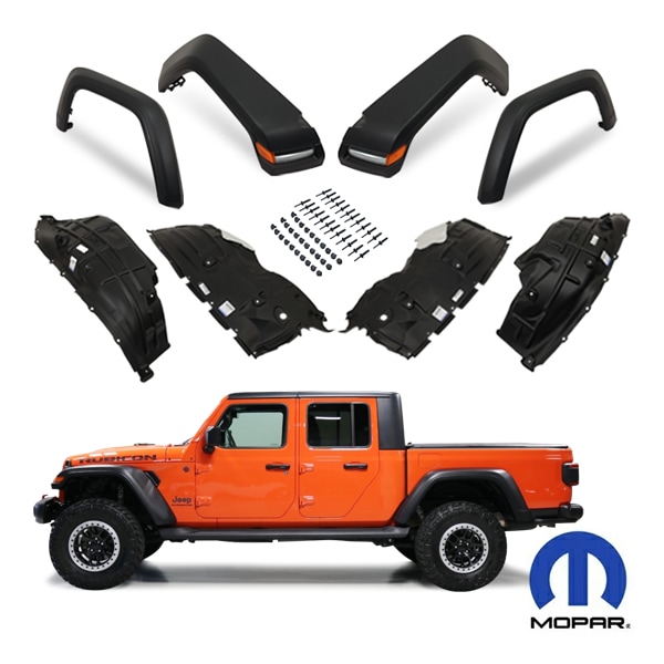 MOPAR純正 ハイトップフェンダーキット テクスチャー 1台分 フロント リア 左右セット LED仕様 北米ルビコン仕様 RUBICON ジープ JT グラディエーター