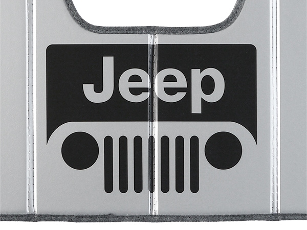 【CoverCraft 正規品】専用設計 サンシェード シルバー 吸盤不要 折りたたみ式 JEEPグリルロゴ入 ジープ JL ラングラー | JT グラディエーター カバークラフト［真夏もへたらない3層構造で断熱効果抜群］