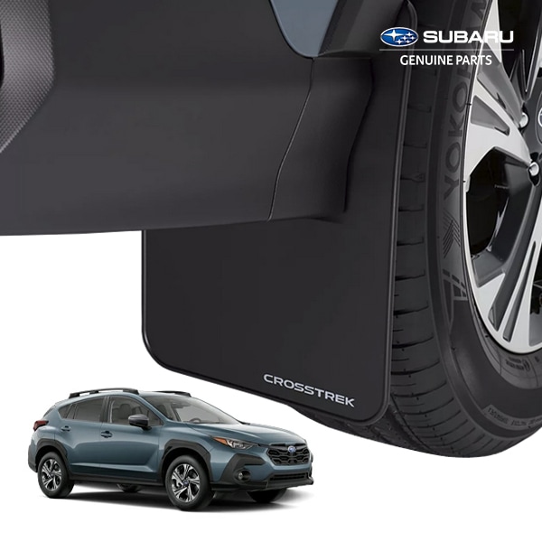 USスバル純正 マッドガード 泥除け マッドフラップ フロント リア 1台分 4枚セット ブラック CROSSTREKロゴ入 SUBARU クロストレック GU系 専用設計